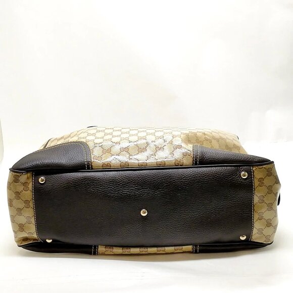 Gucci Hand Bag Sherry Line Brown PVC 693-042825 - Picture 5 of 13